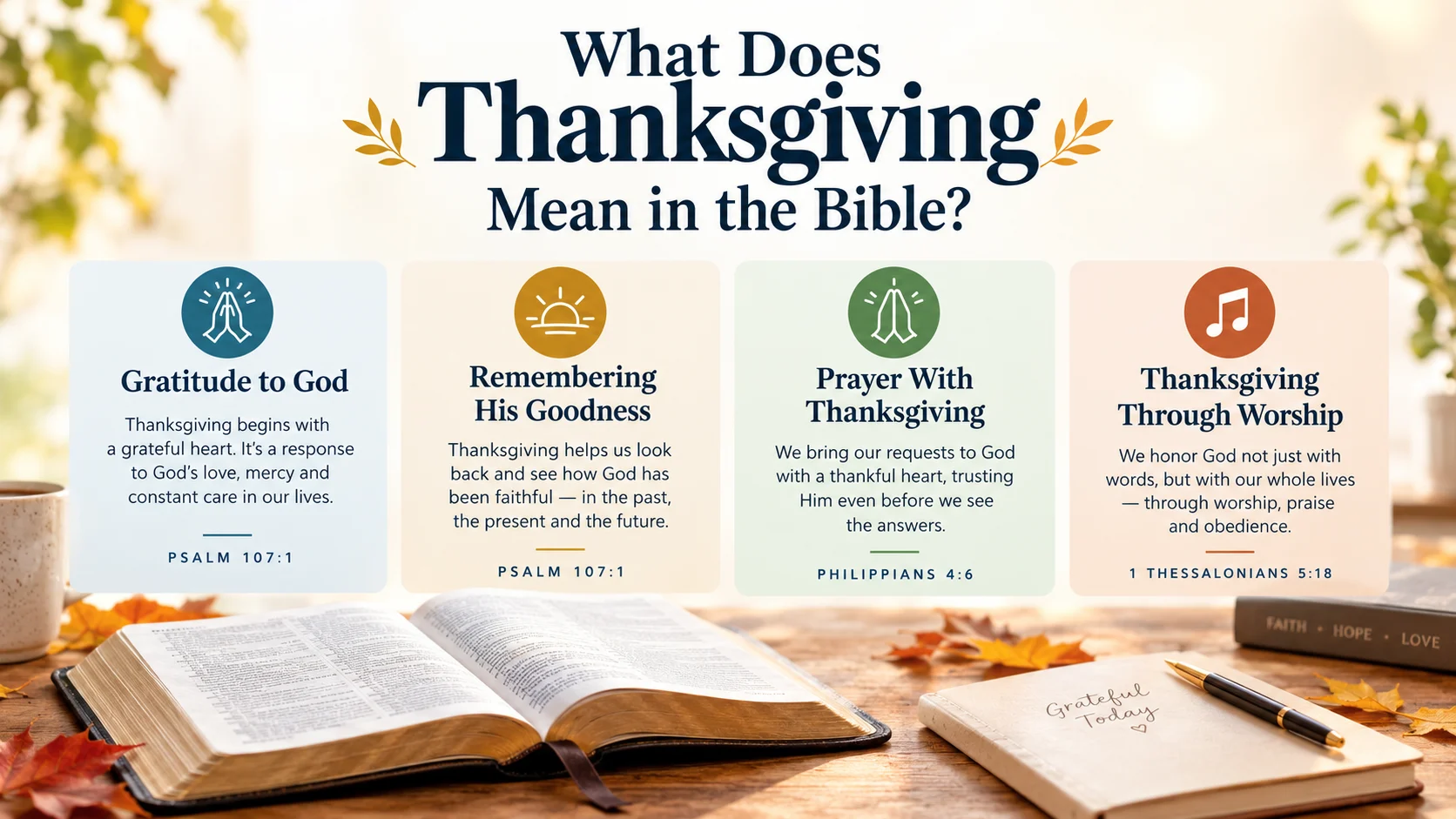 what does thanksgiving mean in the bible